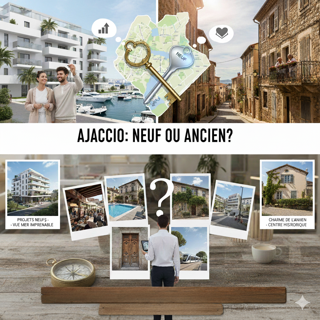 Acheter neuf ou ancien Ajaccio avantages fiscaux travaux rentabilité