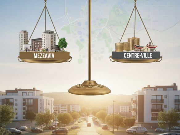 Investir Mezzavia ou centre-ville Ajaccio comparatif secteurs