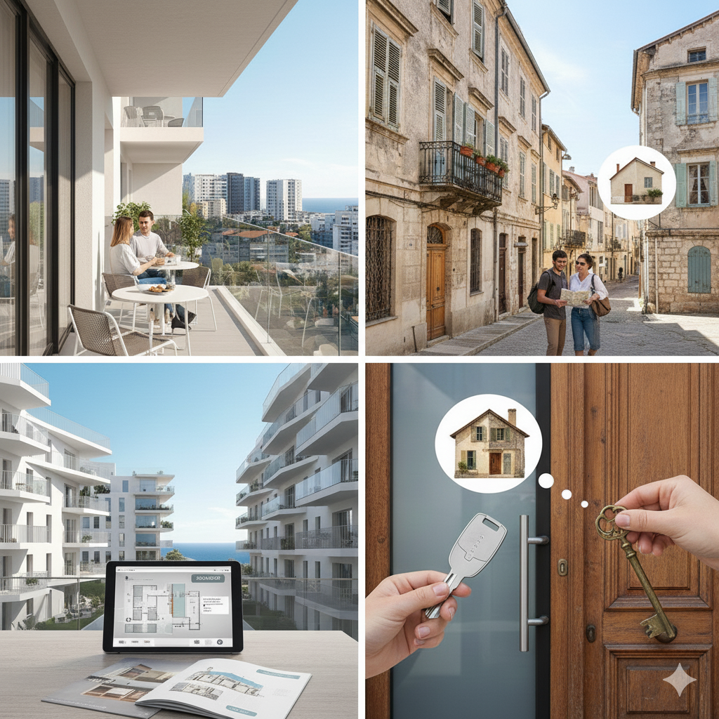 Acheter résidence récente ou ancienne Ajaccio comparaison