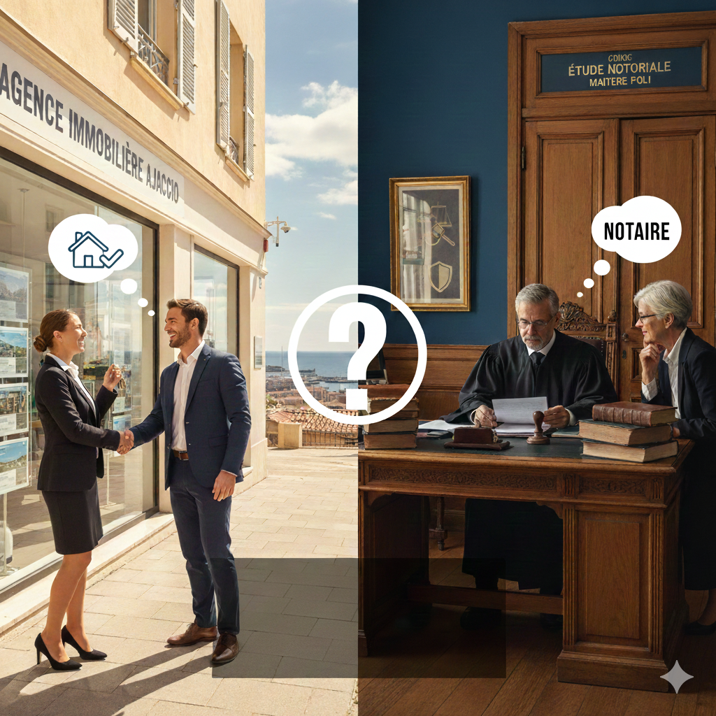 Agence ou notaire vente Ajaccio que choisir ?