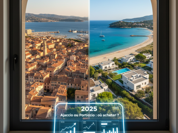 Différences achat Ajaccio Porticcio choix zone 2025
