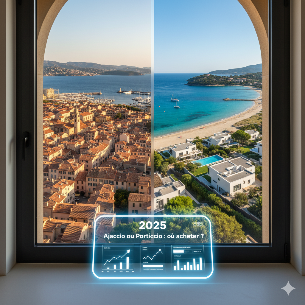 Différences achat Ajaccio Porticcio choix zone 2025