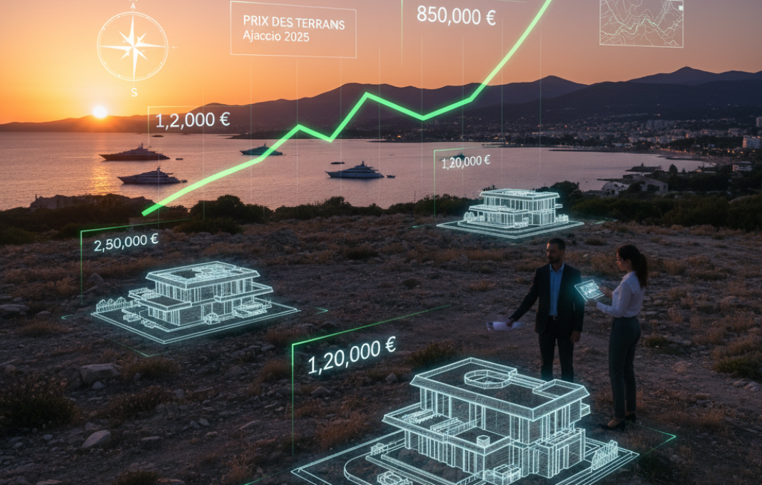 Prix terrains bâtir Ajaccio analyse marché 2025