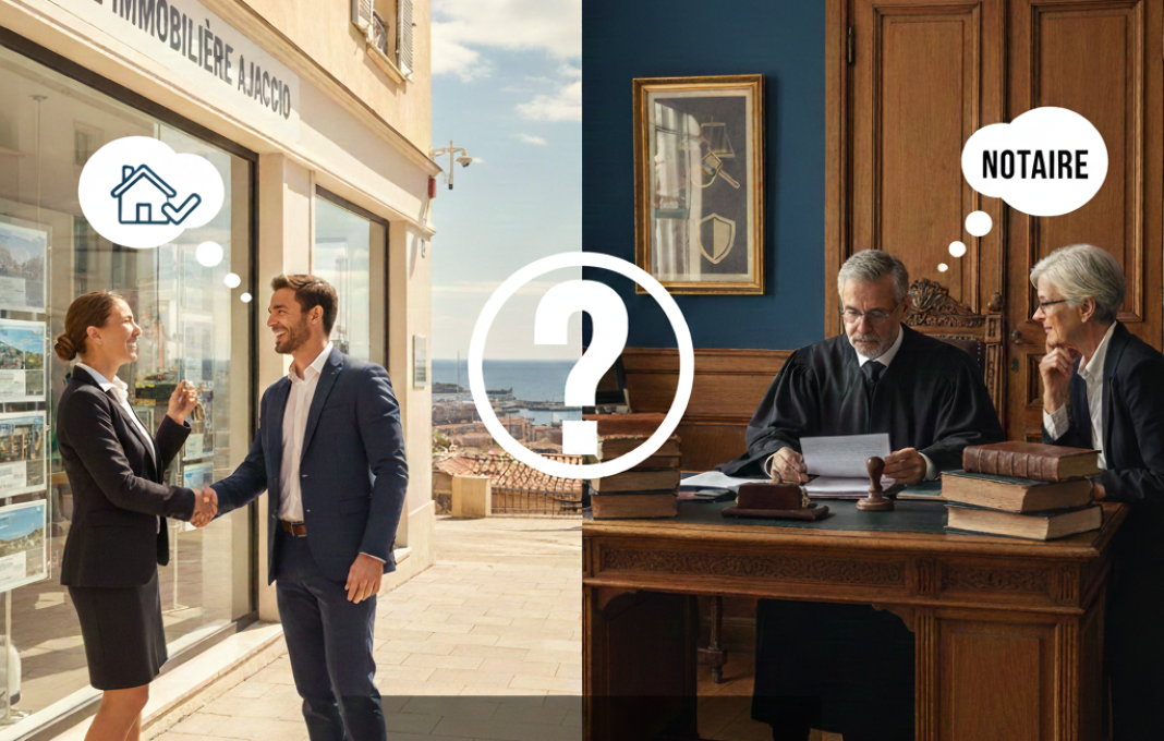 Agence ou notaire vente Ajaccio que choisir ?