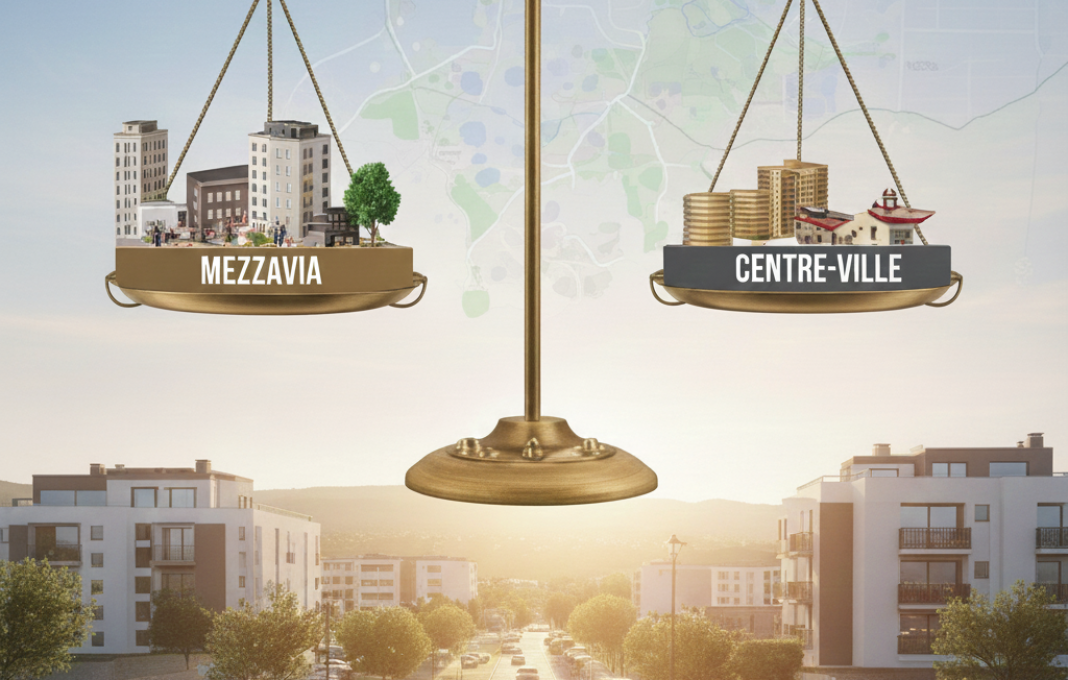 Investir Mezzavia ou centre-ville Ajaccio comparatif secteurs