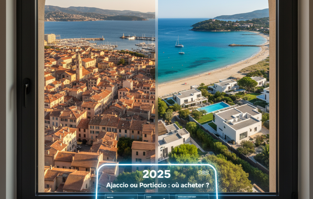 Différences achat Ajaccio Porticcio choix zone 2025